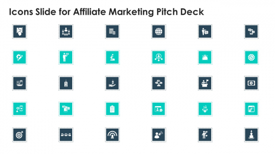 Icons Slide For Affiliate Marketing Pitch Deck Demonstration PDF Icons Slide For Affiliate Marketing Pitch Deck Demonstration PDF