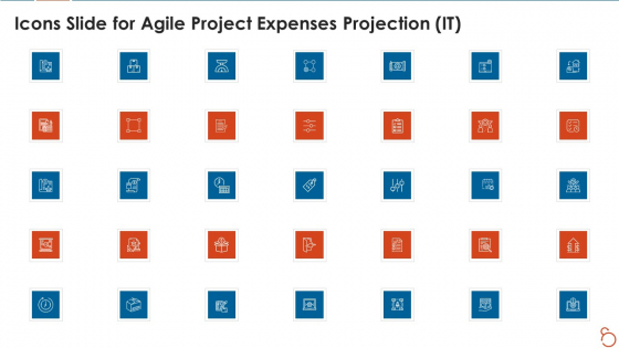Icons Slide For Agile Project Expenses Projection IT Formats PDF Icons Slide For Agile Project Expenses Projection IT Formats PDF