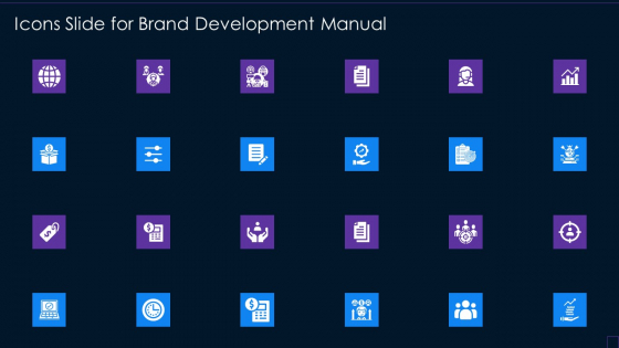 Icons Slide For Brand Development Manual Sample PDF Icons Slide For Brand Development Manual Sample PDF
