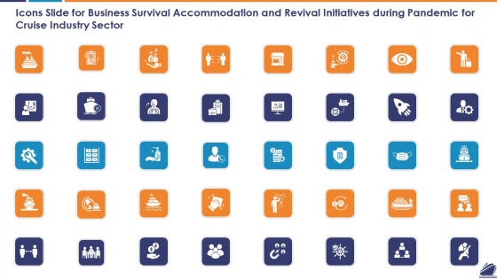 Icons Slide For Business Survival Accommodation And Revival Initiatives During Pandemic For Cruise Industry Sector Introduction PDF Icons Slide For Business Survival Accommodation And Revival Initiatives During Pandemic For Cruise Industry Sector Introduction PDF