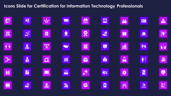 Icons Slide For Certification For Information Technology Professionals Guidelines PDF Icons Slide For Certification For Information Technology Professionals Guidelines PDF