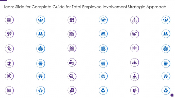 Icons Slide For Complete Guide For Total Employee Involvement Strategic Approach Guidelines PDF