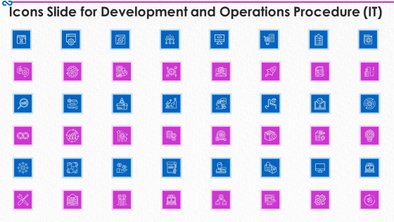 Icons Slide For Development And Operations Procedure IT Icons PDF Icons Slide For Development And Operations Procedure IT Icons PDF