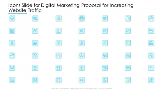 Icons Slide For Digital Marketing Proposal For Increasing Website Traffic Inspiration PDF Icons Slide For Digital Marketing Proposal For Increasing Website Traffic Inspiration PDF