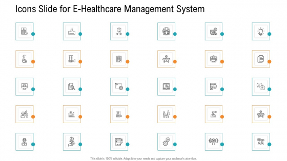 Icons Slide For E Healthcare Management System Formats PDF Icons Slide For E Healthcare Management System Formats PDF