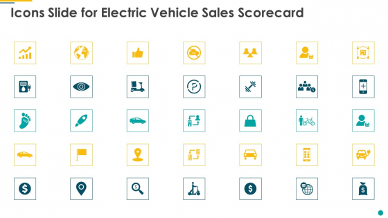 Icons Slide For Electric Vehicle Sales Scorecard Sample PDF