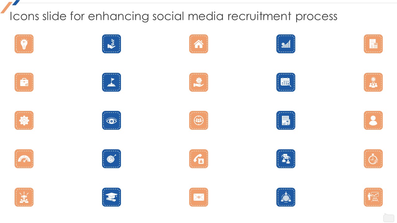Icons Slide For Enhancing Social Media Recruitment Process Elements PDF