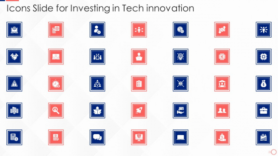 Icons Slide For Investing In Tech Innovation Guidelines PDF Icons Slide For Investing In Tech Innovation Guidelines PDF