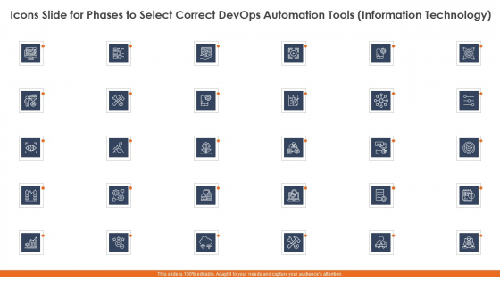 Icons Slide For Phases To Select Correct Devops Automation Tools Information Technology Introduction PDF