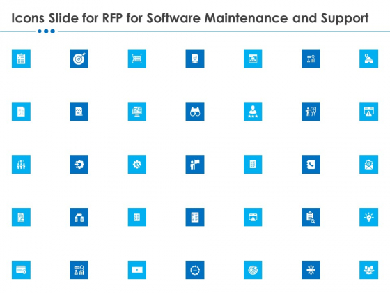 Icons Slide For Rfp For Software Maintenance And Support Clipart PDF