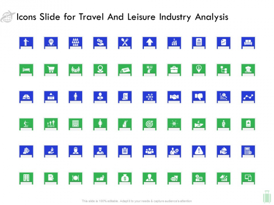 Icons Slide For Travel And Leisure Industry Analysis Portrait PDF