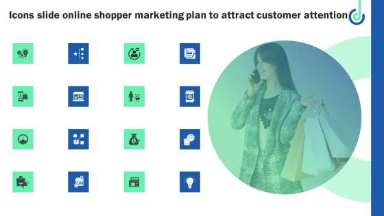 Icons Slide Online Shopper Marketing Plan To Attract Customer Attention Sample PDF