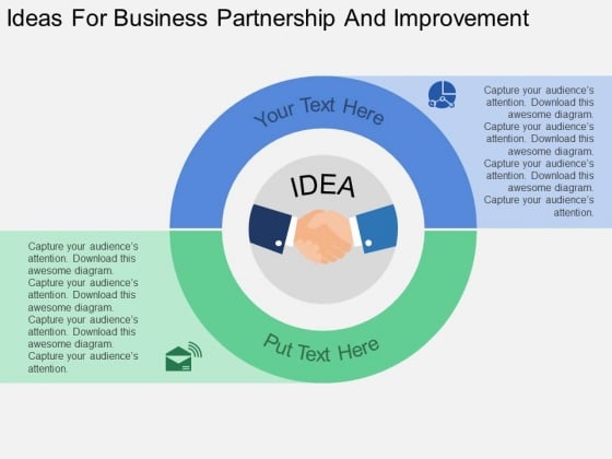 Ideas For Business Partnership And Improvement Powerpoint Template
