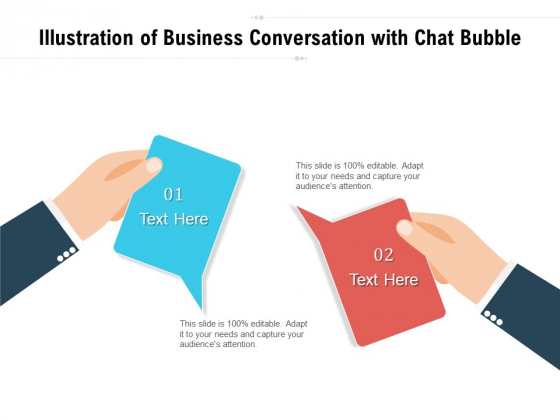 Illustration Of Business Conversation With Chat Bubble Ppt PowerPoint Presentation Portfolio Example Introduction