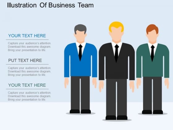 Illustration Of Business Team Powerpoint Template