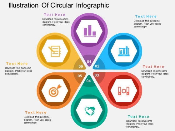 Illustration Of Circular Infographic Powerpoint Template Illustration Of Circular Infographic Powerpoint Template