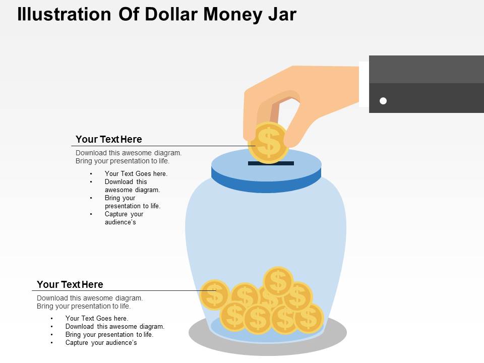 Illustration Of Dollar Money Jar Powerpoint Templates