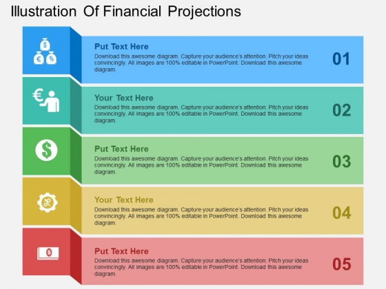 illustration of financial projections powerpoint templates