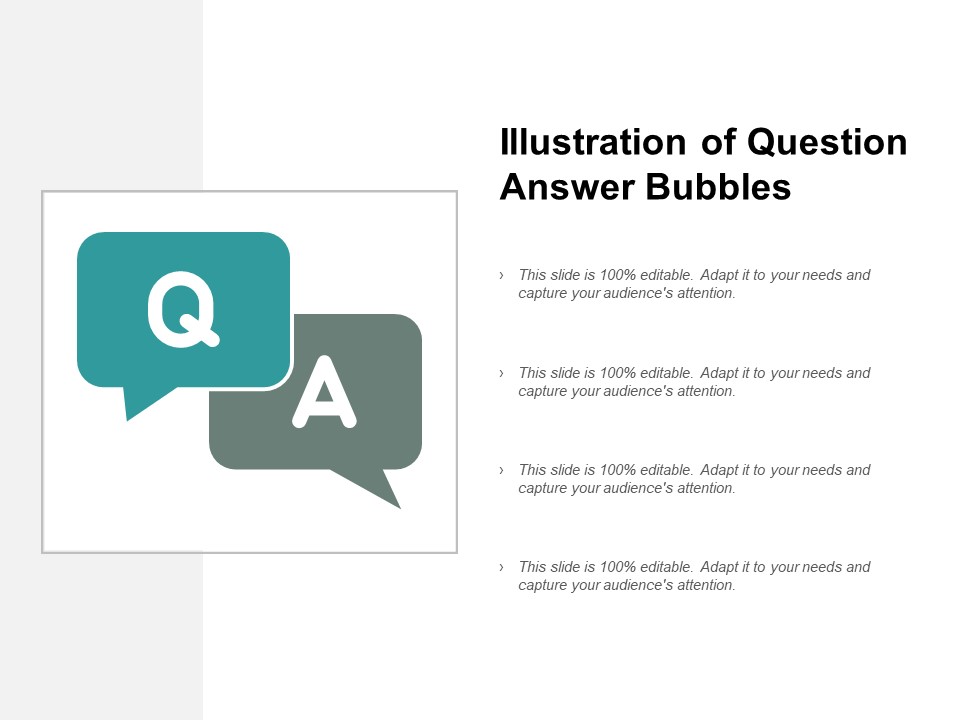 Illustration Of Question Answer Bubbles Ppt PowerPoint Presentation Gallery Demonstration