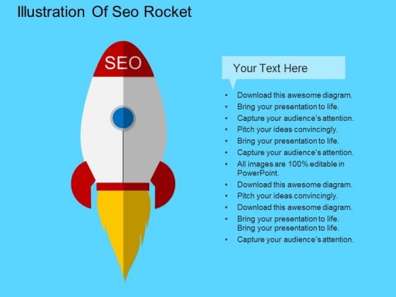 Illustration Of Seo Rocket Powerpoint Templates