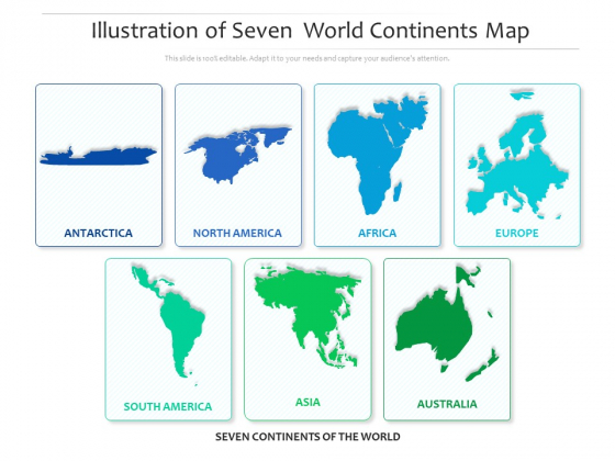 Illustration Of Seven World Continents Map Ppt PowerPoint Presentation Icon Background Images PDF