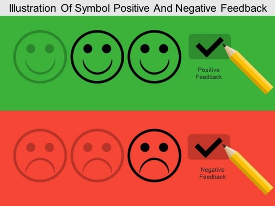 Illustration Of Symbol Positive And Negative Feedback Powerpoint Templates