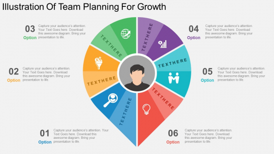 Illustration Of Team Planning For Growth Powerpoint Templates