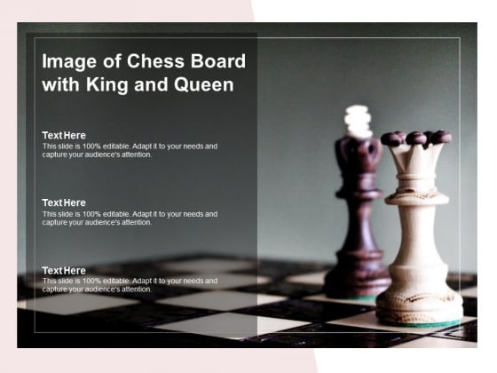 Image Of Chess Board With King And Queen Ppt PowerPoint Presentation Styles Visuals