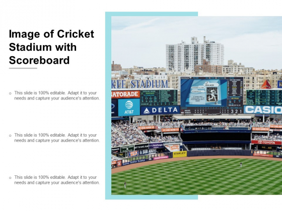 Image Of Cricket Stadium With Scoreboard Ppt PowerPoint Presentation Professional Graphic Tips