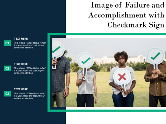 Image Of Failure And Accomplishment With Checkmark Sign Ppt PowerPoint Presentation Ideas Sample PDF