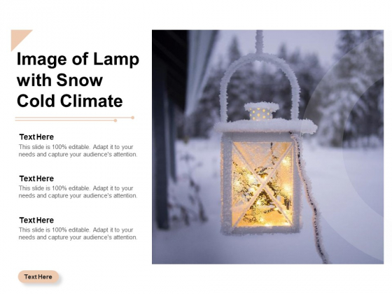 Image Of Lamp With Snow Cold Climate Ppt PowerPoint Presentation Pictures Layout