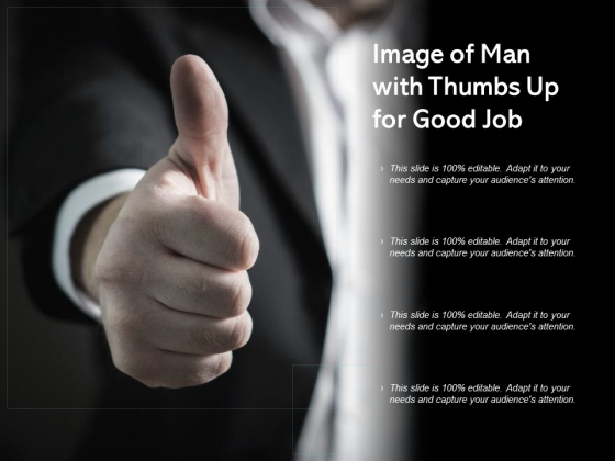 Image Of Man With Thumbs Up For Good Job Ppt PowerPoint Presentation Show Picture