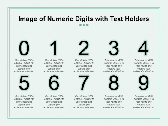 Image Of Numeric Digits With Text Holders Ppt PowerPoint Presentation Ideas Icons