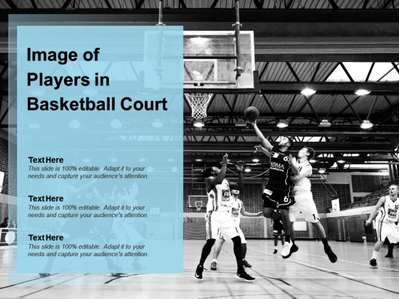 Image Of Players In Basketball Court Ppt PowerPoint Presentation Portfolio Clipart Images