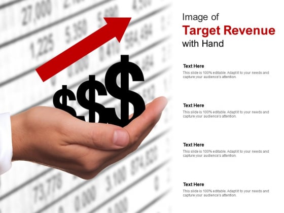 Image Of Target Revenue With Hand Ppt PowerPoint Presentation Portfolio Images