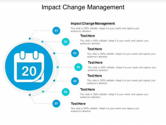 Impact Change Management Ppt PowerPoint Presentation Slides Examples Cpb