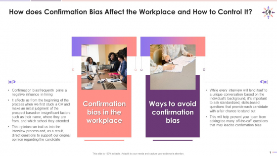 Impact Of Confirmation Bias On The Workplace Training Ppt Impact Of Confirmation Bias On The Workplace Training Ppt