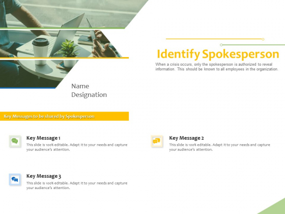 Implementation Of Risk Mitigation Strategies Within A Firm Identify Spokesperson Ppt Styles Graphics Design PDF Implementation Of Risk Mitigation Strategies Within A Firm Identify Spokesperson Ppt Styles Graphics Design PDF