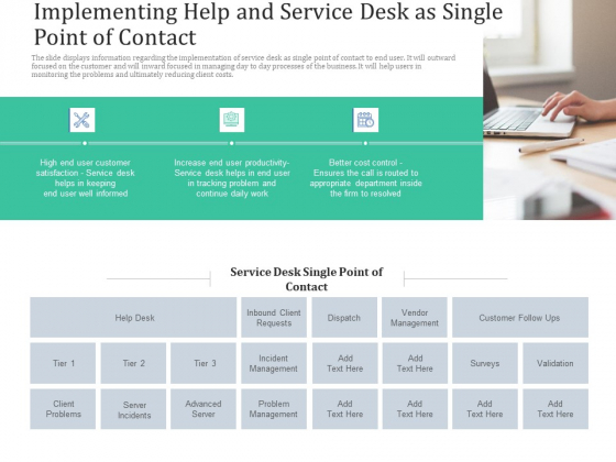 Implementing Help And Service Desk As Single Point Of Contact Brochure PDF Implementing Help And Service Desk As Single Point Of Contact Brochure PDF