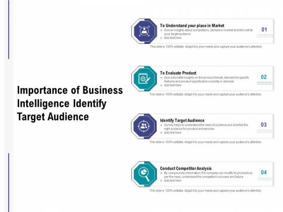 Importance Of Business Intelligence Identify Target Audience Ppt PowerPoint Presentation File Files