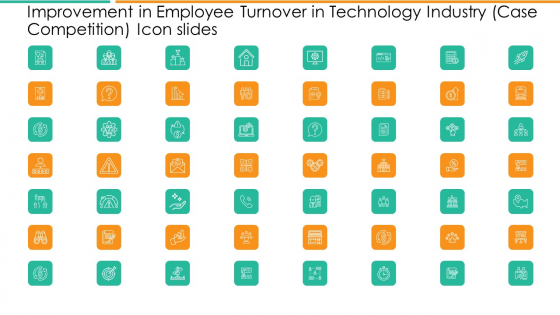 Improvement In Employee Turnover In Technology Industry Case Competition Icon Slides Infographics PDF