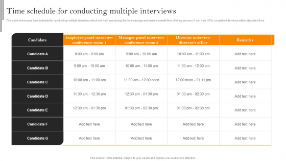 Improving Hiring Process For Workforce Retention In Organization Time Schedule For Conducting Multiple Interviews Download PDF