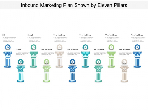 Inbound Marketing Plan Shown By Eleven Pillars Ppt PowerPoint Presentation Inspiration Master Slide PDF