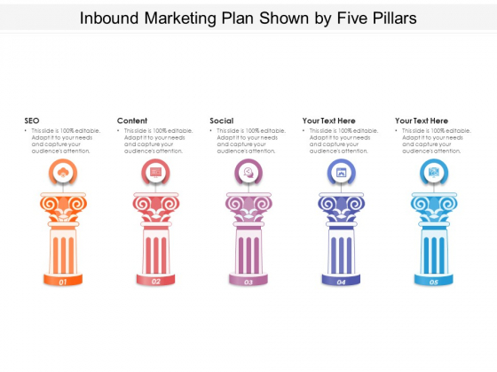Inbound Marketing Plan Shown By Five Pillars Ppt PowerPoint Presentation Pictures Show PDF