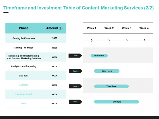 Inbound Marketing Proposal Timeframe And Investment Table Of Content Marketing Services Phase Guidelines PDF Inbound Marketing Proposal Timeframe And Investment Table Of Content Marketing Services Phase Guidelines PDF
