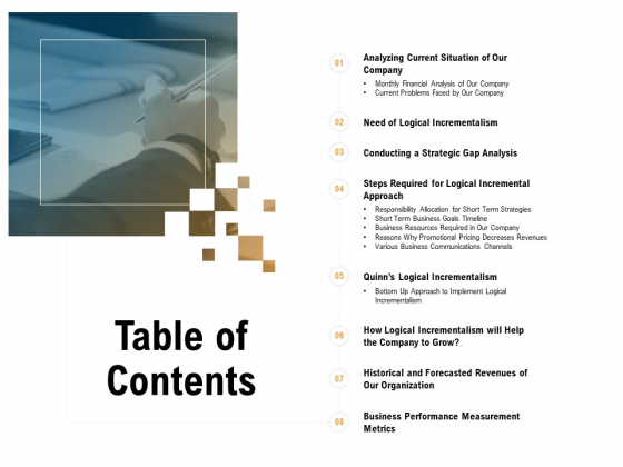 Incrementalism Process By Policy Makers Table Of Contents Ppt Portfolio Samples PDF Incrementalism Process By Policy Makers Table Of Contents Ppt Portfolio Samples PDF