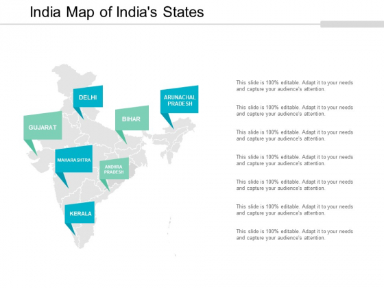 India Map Of Indias States Ppt Powerpoint Presentation Visual Aids Example 2015