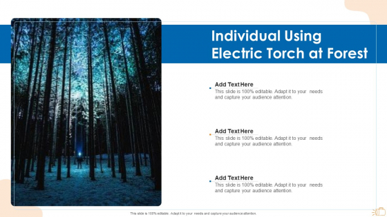 Individual Using Electric Torch At Forest Demonstration PDF