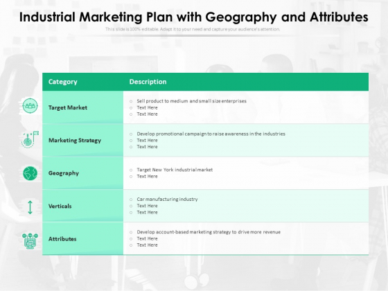 Industrial Marketing Plan With Geography And Attributes Ppt PowerPoint Presentation File Pictures PDF Industrial Marketing Plan With Geography And Attributes Ppt PowerPoint Presentation File Pictures PDF