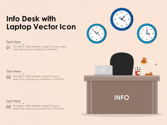Info Desk With Laptop Vector Icon Ppt PowerPoint Presentation Gallery Deck PDF